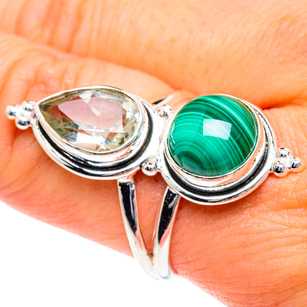 Malachite Rings handcrafted by Ana Silver Co - RING87182