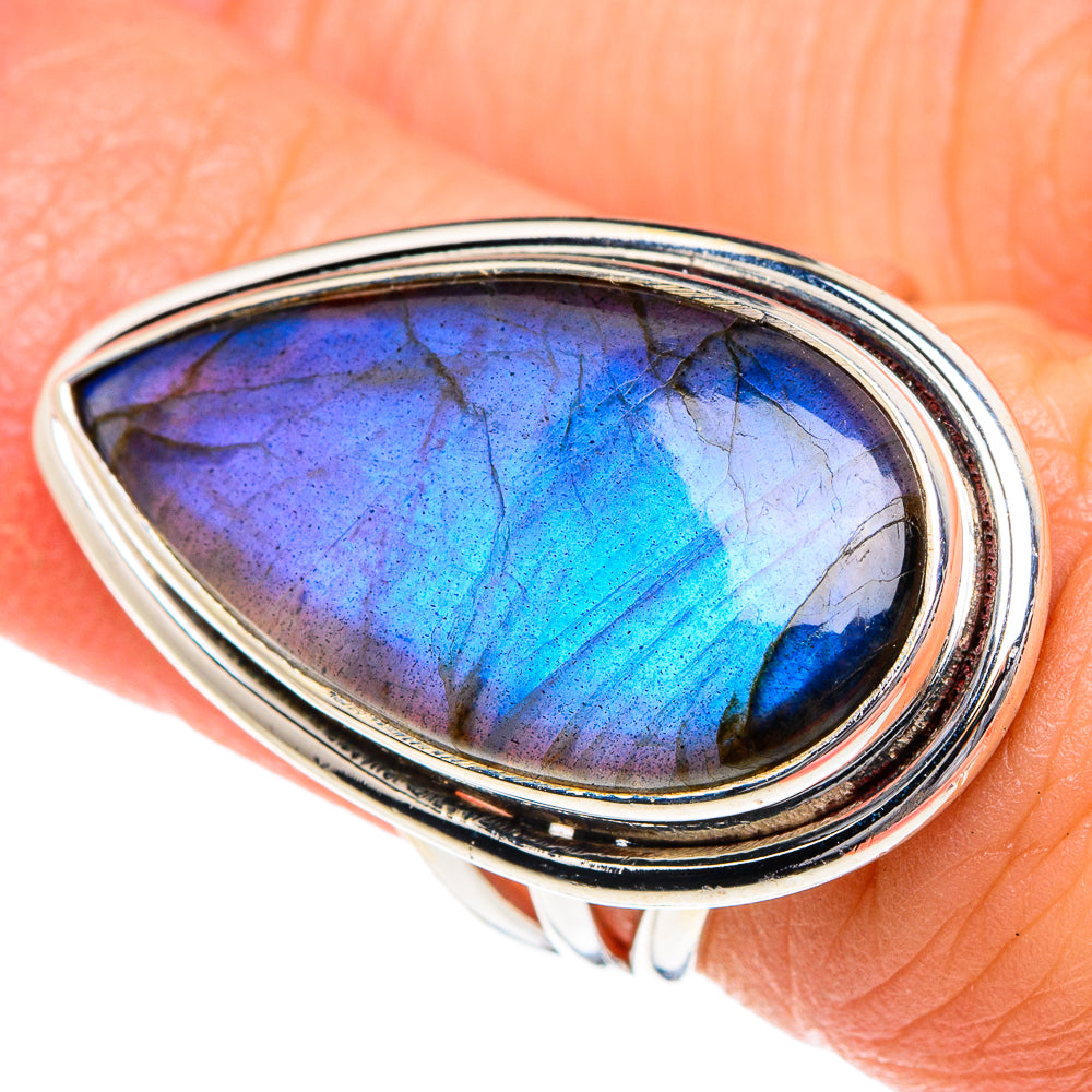 Labradorite Rings handcrafted by Ana Silver Co - RING87186