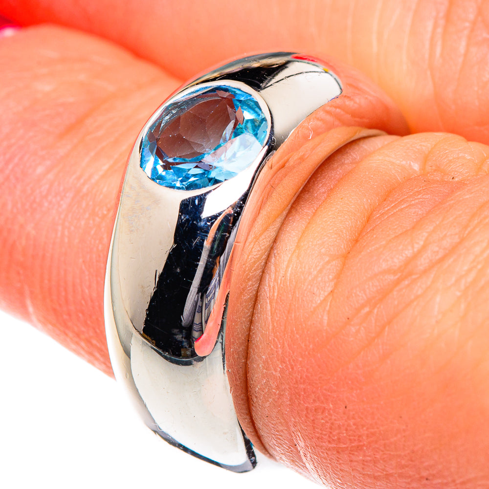 Blue Topaz Rings handcrafted by Ana Silver Co - RING87194