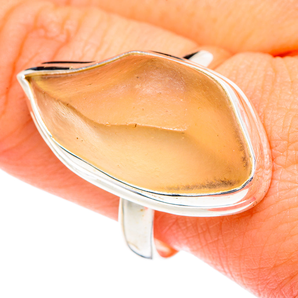 Libyan Desert Glass Rings handcrafted by Ana Silver Co - RING87196