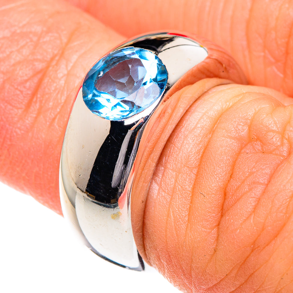 Blue Topaz Rings handcrafted by Ana Silver Co - RING87197