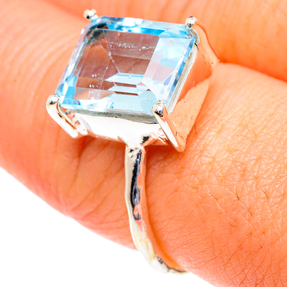Blue Topaz Rings handcrafted by Ana Silver Co - RING87198