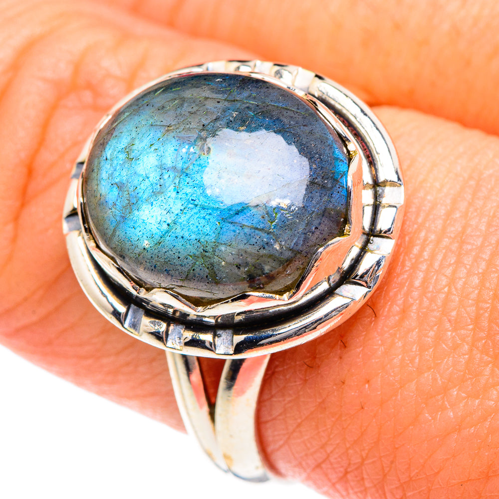 Labradorite Rings handcrafted by Ana Silver Co - RING87203