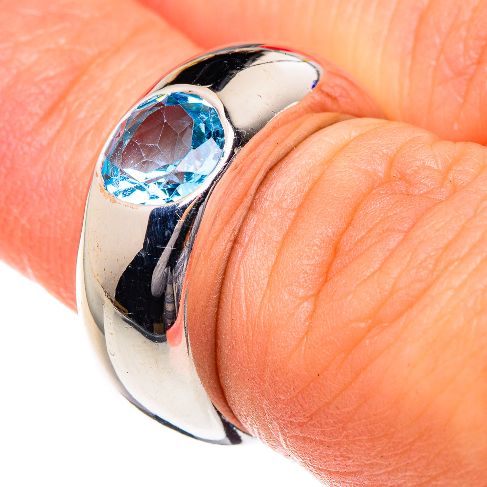 Blue Topaz Rings handcrafted by Ana Silver Co - RING87204