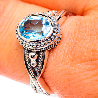 Blue Topaz Rings handcrafted by Ana Silver Co - RING87210