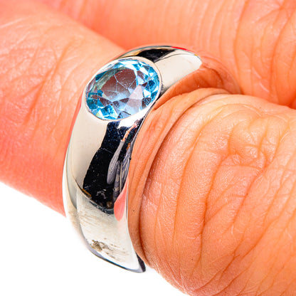 Blue Topaz Rings handcrafted by Ana Silver Co - RING87213