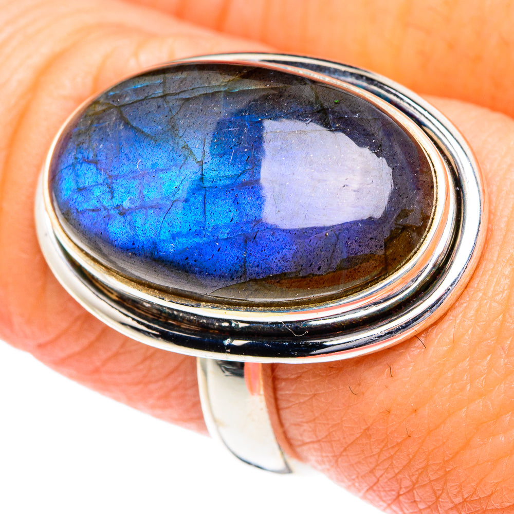 Labradorite Rings handcrafted by Ana Silver Co - RING87218