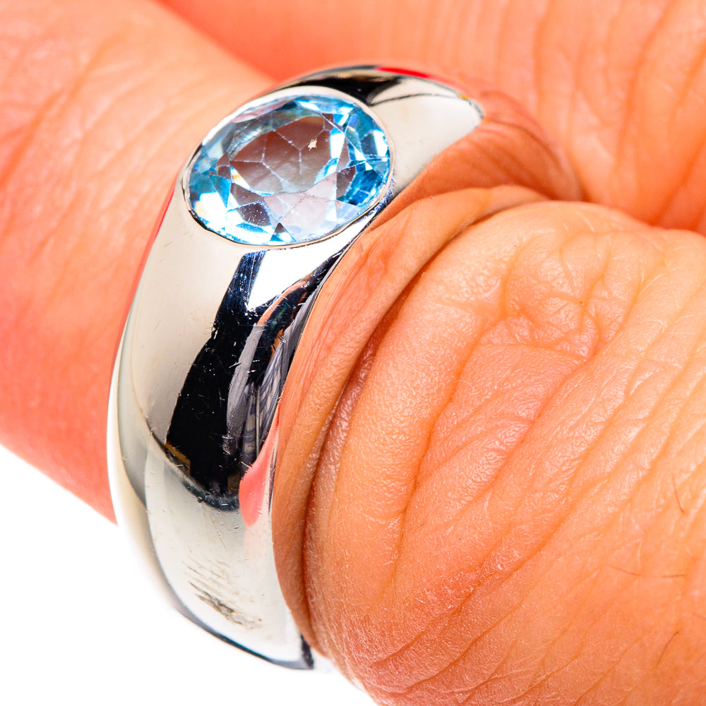 Blue Topaz Rings handcrafted by Ana Silver Co - RING87219