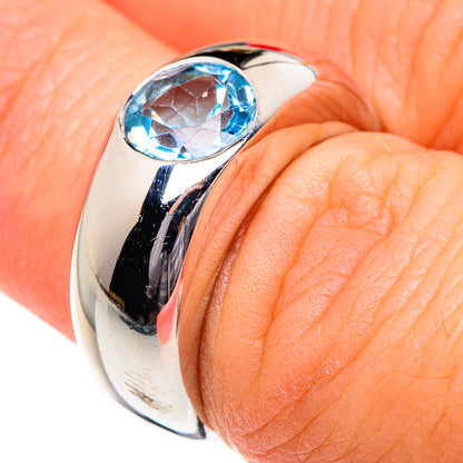 Blue Topaz Rings handcrafted by Ana Silver Co - RING87219