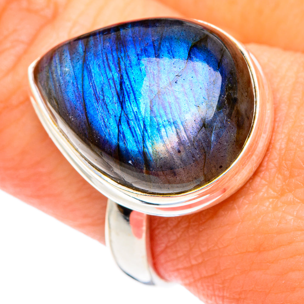 Labradorite Rings handcrafted by Ana Silver Co - RING87228