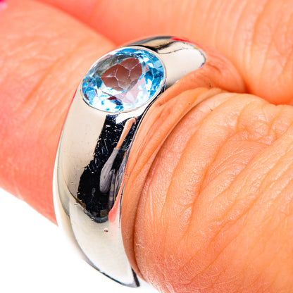 Blue Topaz Rings handcrafted by Ana Silver Co - RING87229