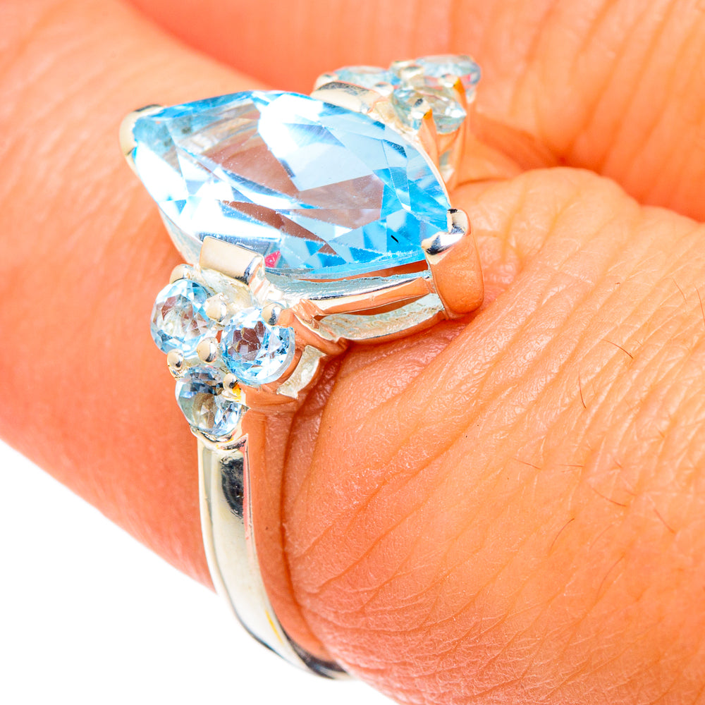 Blue Topaz Rings handcrafted by Ana Silver Co - RING87230