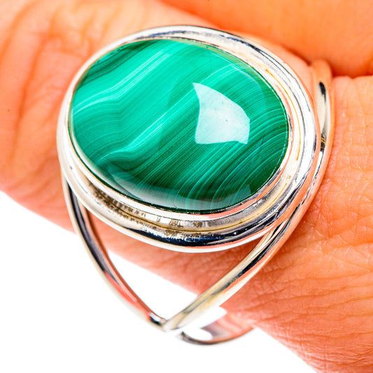 Malachite Rings handcrafted by Ana Silver Co - RING87231