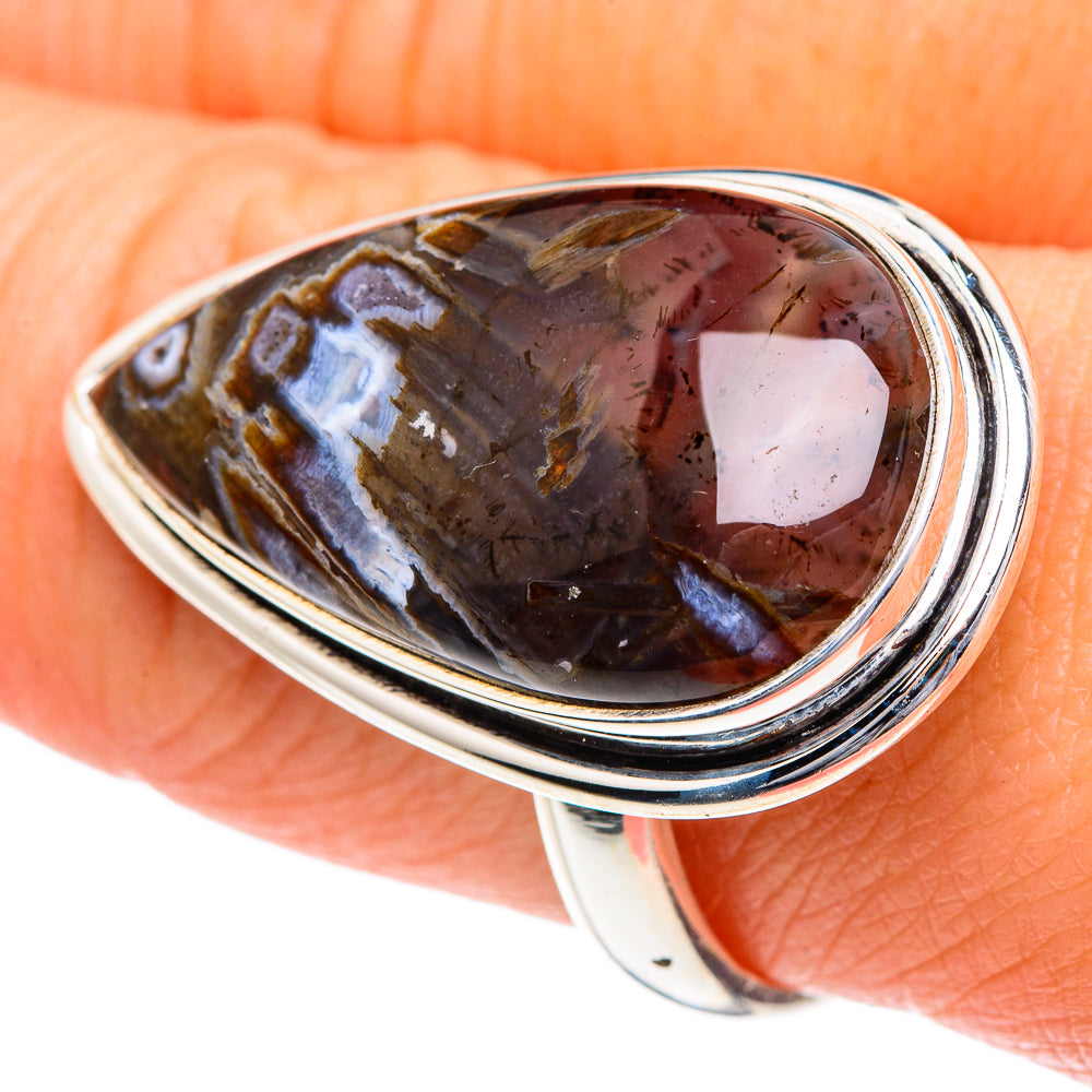 Turkish Tube Agate Rings handcrafted by Ana Silver Co - RING87236