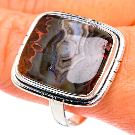 Crazy Lace Agate Rings handcrafted by Ana Silver Co - RING87237