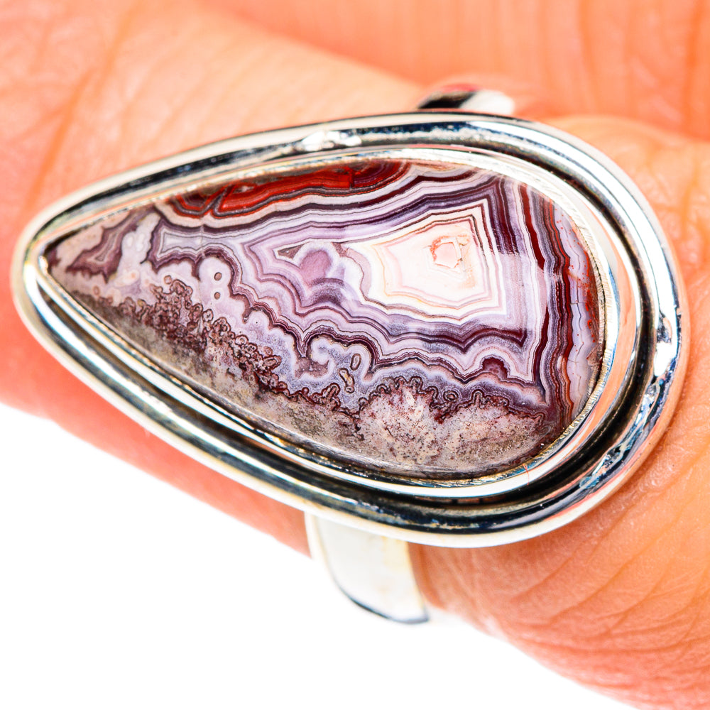 Crazy Lace Agate Rings handcrafted by Ana Silver Co - RING87239