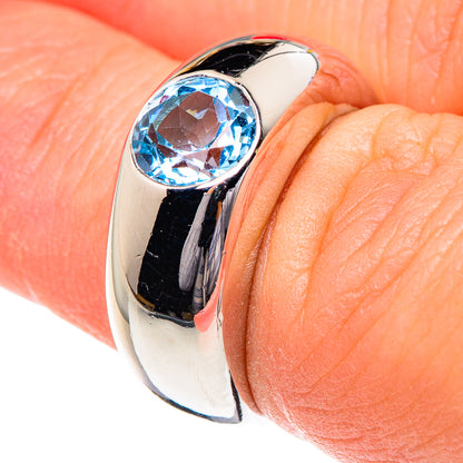 Blue Topaz Rings handcrafted by Ana Silver Co - RING87242