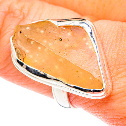 Libyan Desert Glass Rings handcrafted by Ana Silver Co - RING87243
