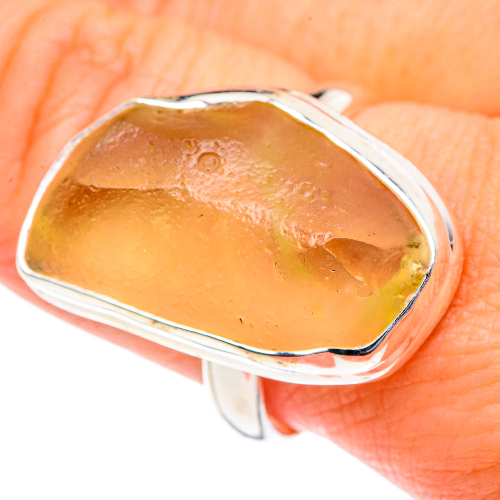 Libyan Desert Glass Rings handcrafted by Ana Silver Co - RING87244