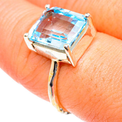 Blue Topaz Rings handcrafted by Ana Silver Co - RING87246