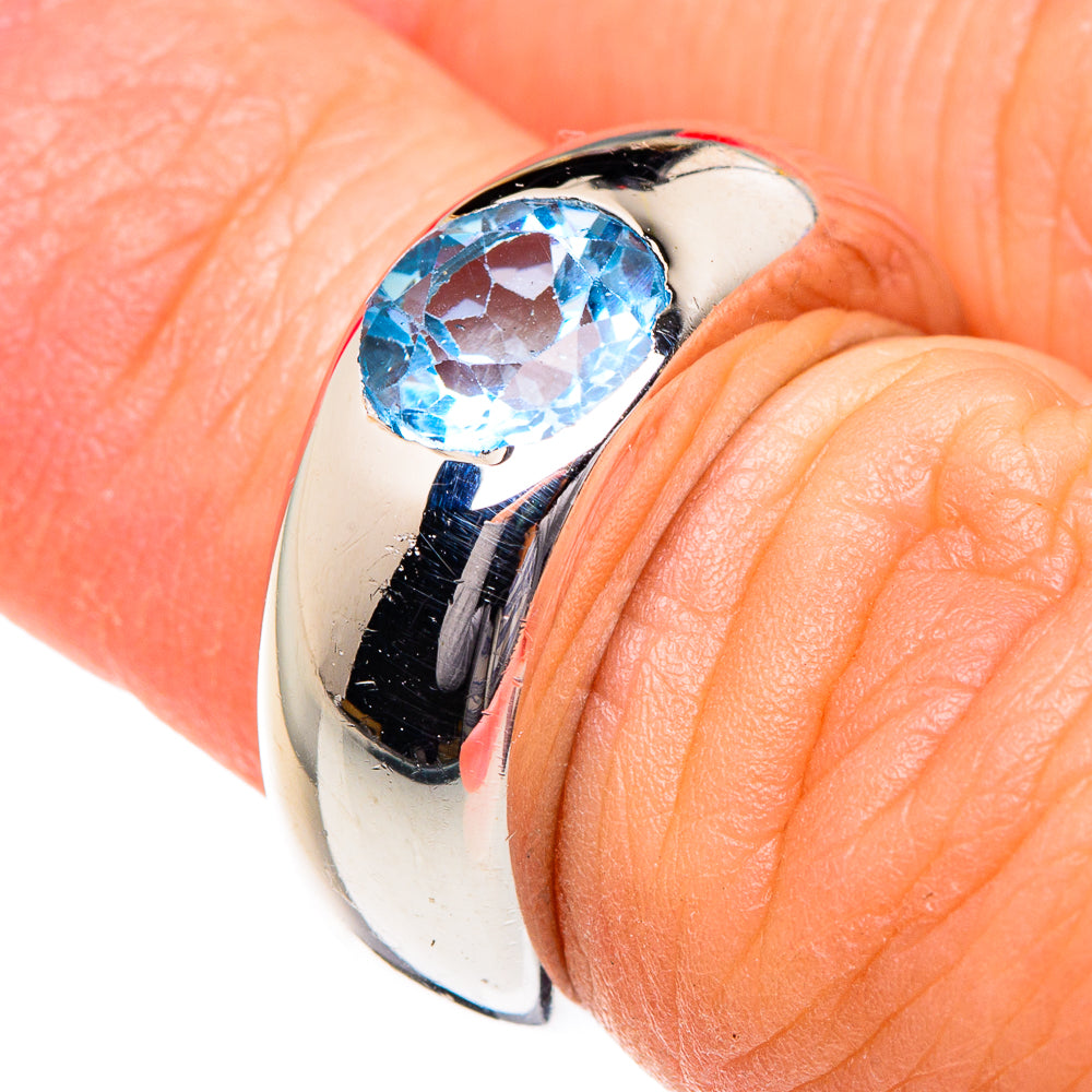 Blue Topaz Rings handcrafted by Ana Silver Co - RING87247
