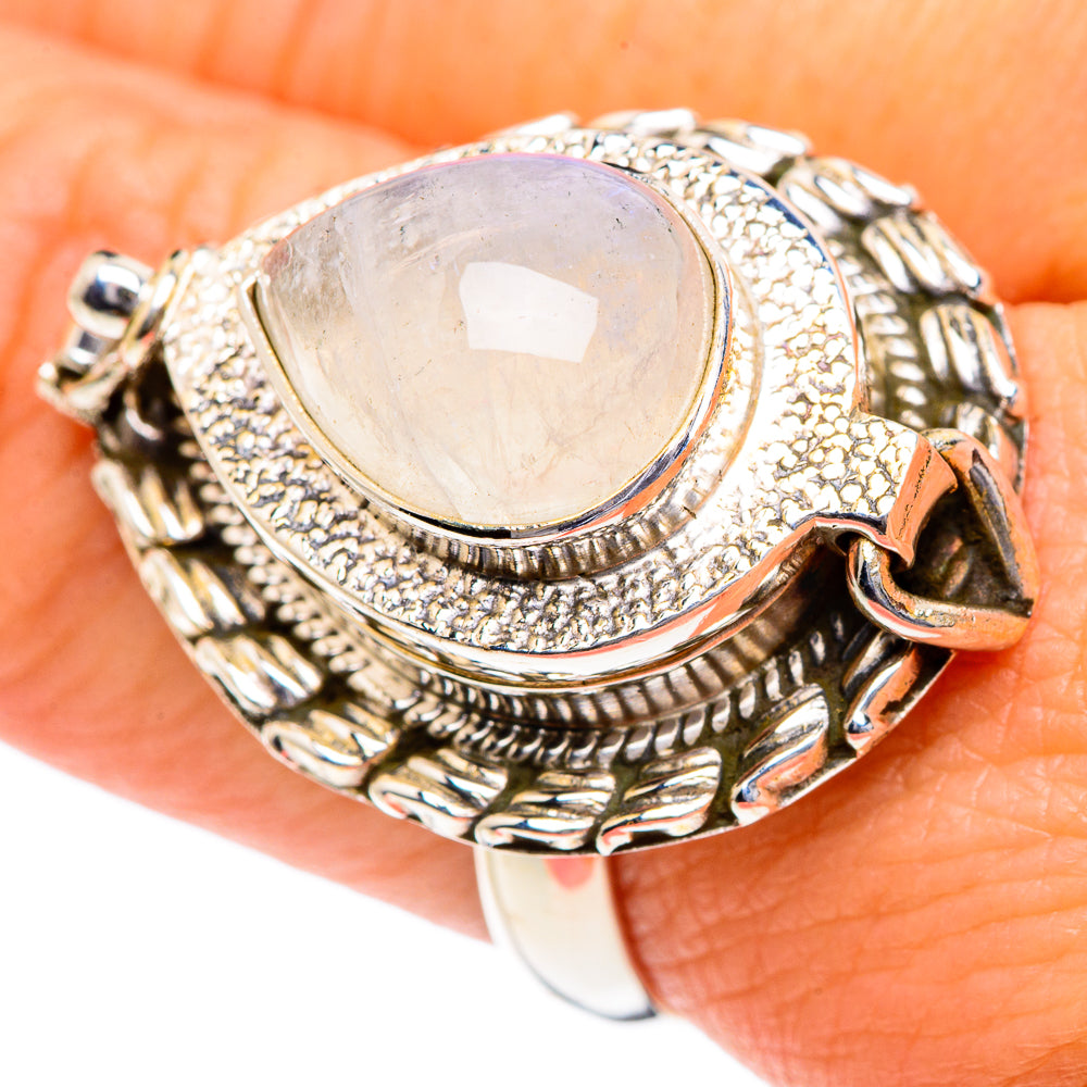 Rainbow Moonstone Rings handcrafted by Ana Silver Co - RING87249