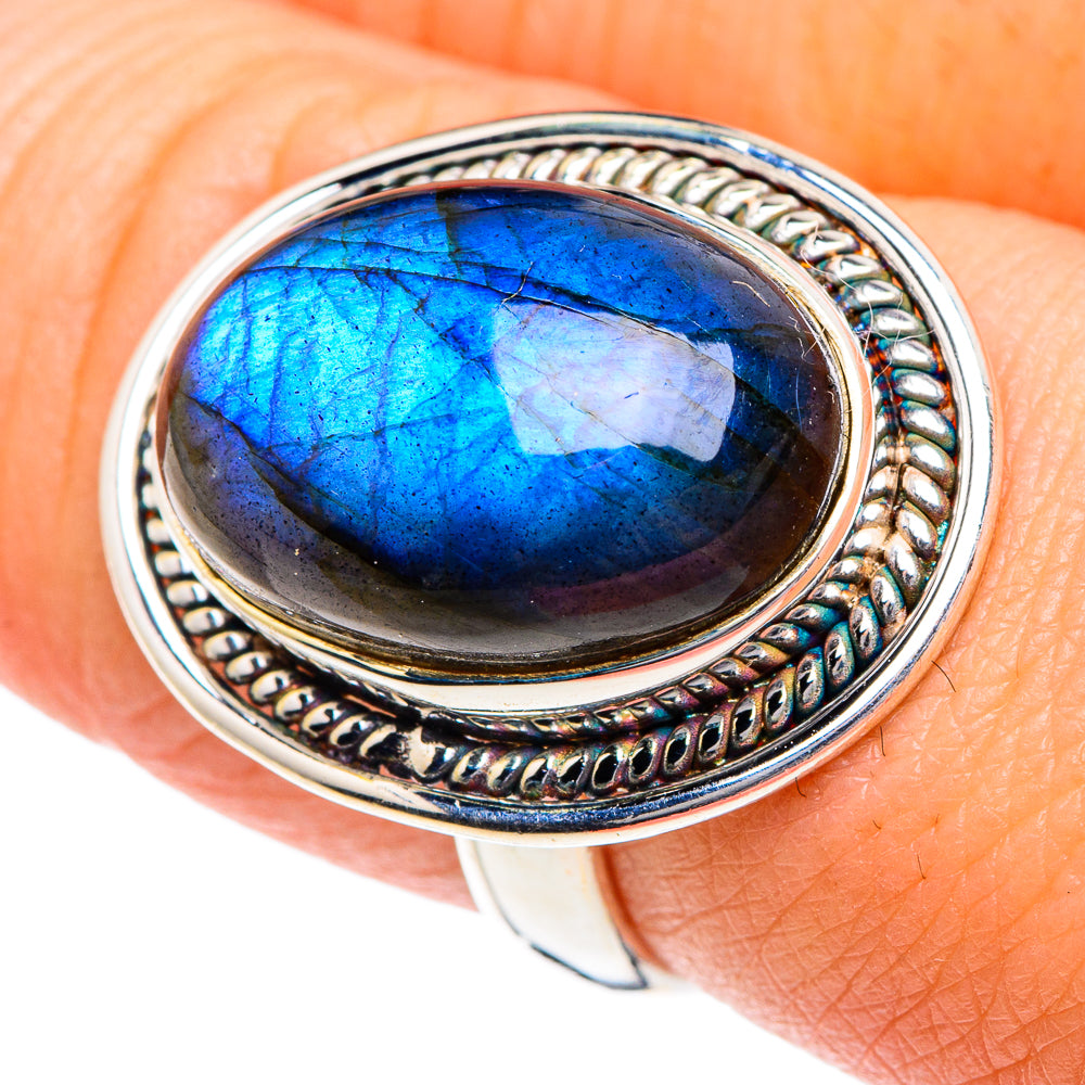 Labradorite Rings handcrafted by Ana Silver Co - RING87251