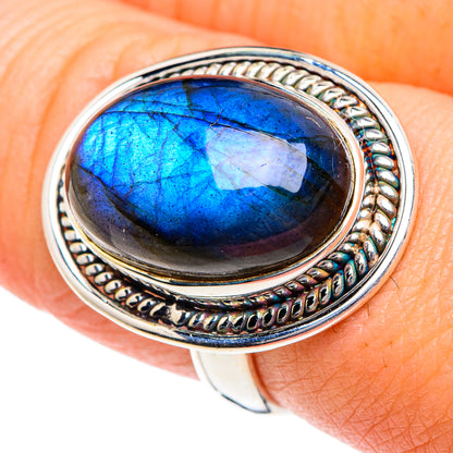 Labradorite Rings handcrafted by Ana Silver Co - RING87251