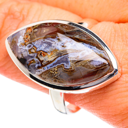 Turkish Tube Agate Rings handcrafted by Ana Silver Co - RING87259