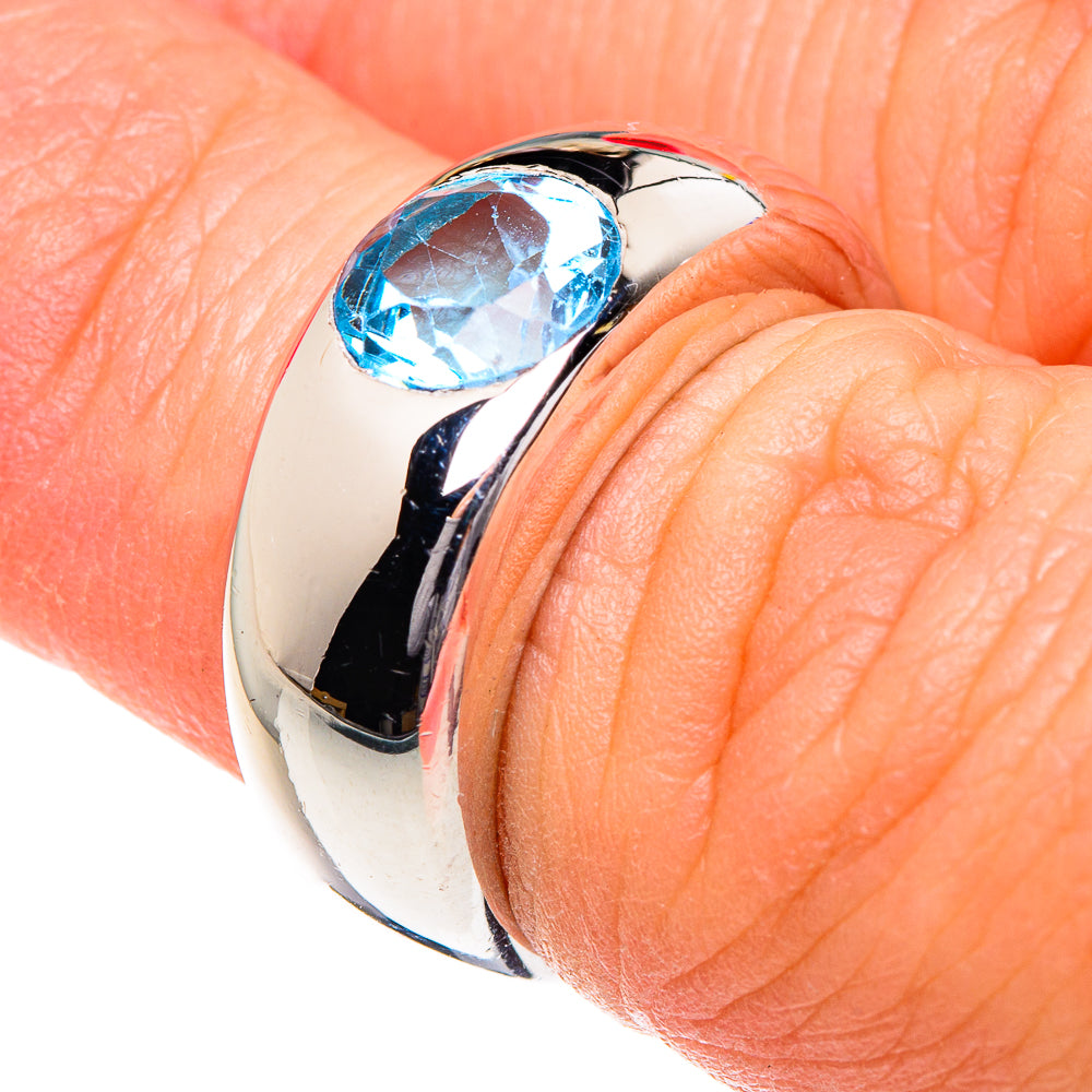 Blue Topaz Rings handcrafted by Ana Silver Co - RING87262