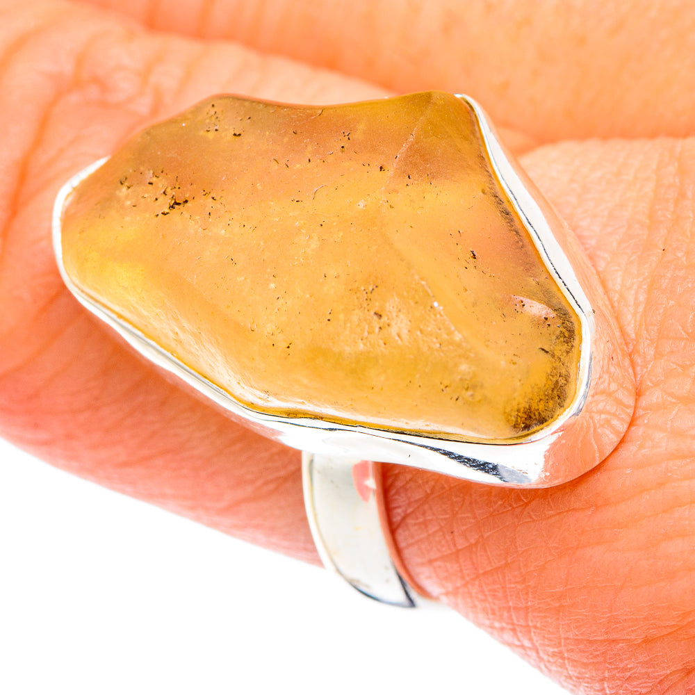 Libyan Desert Glass Rings handcrafted by Ana Silver Co - RING87265