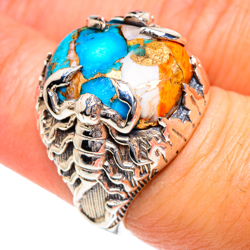 Spiny Oyster Turquoise Rings handcrafted by Ana Silver Co - RING87276