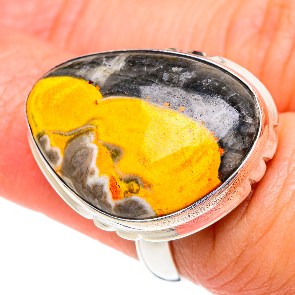 Bumble Bee Jasper Rings handcrafted by Ana Silver Co - RING87280
