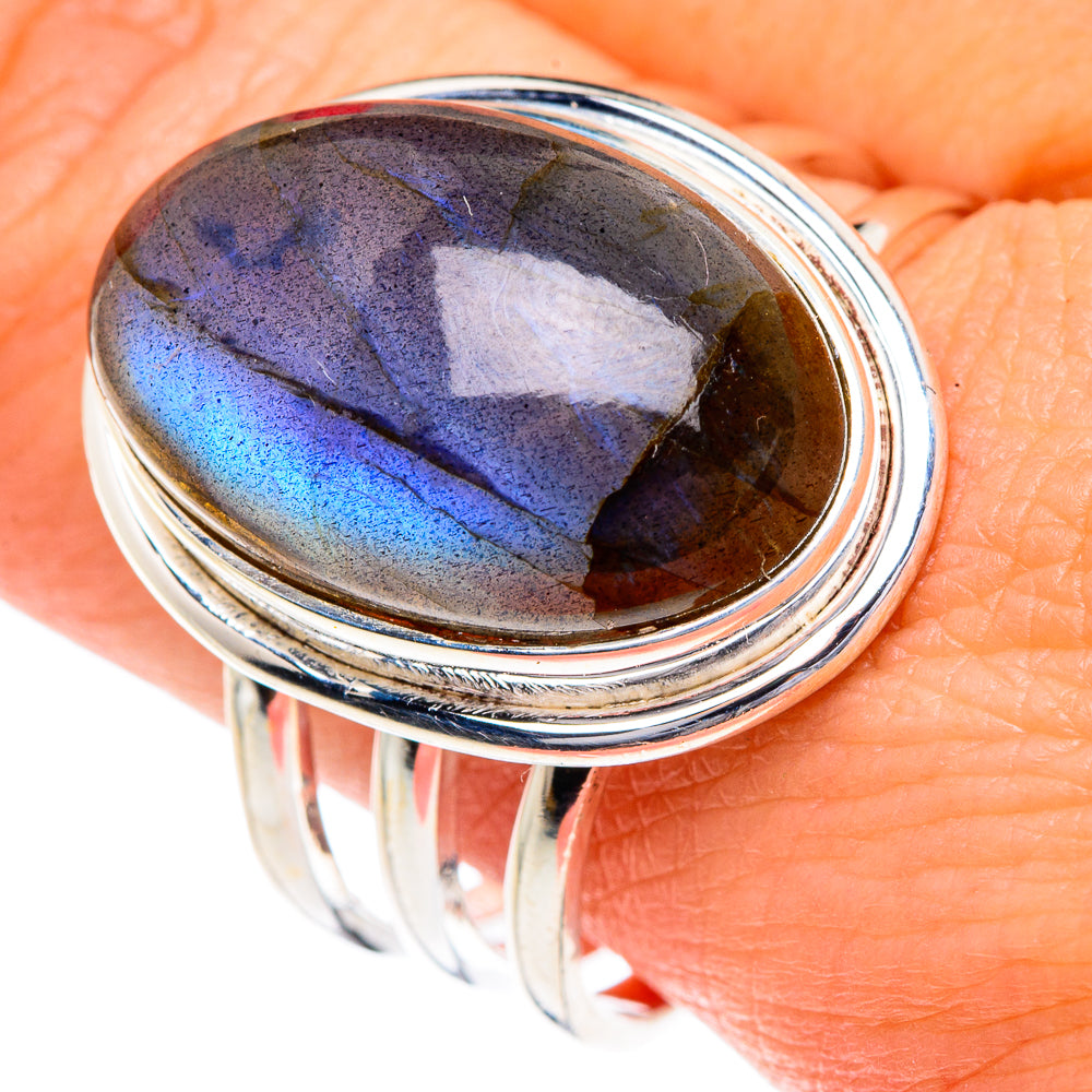 Labradorite Rings handcrafted by Ana Silver Co - RING87287