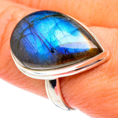 Labradorite Rings handcrafted by Ana Silver Co - RING87289