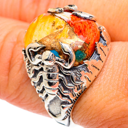 Spiny Oyster Turquoise Rings handcrafted by Ana Silver Co - RING87296