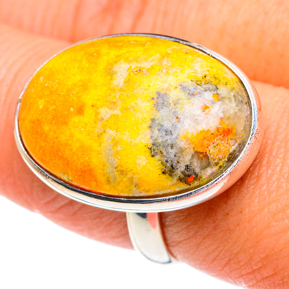 Bumble Bee Jasper Rings handcrafted by Ana Silver Co - RING87302