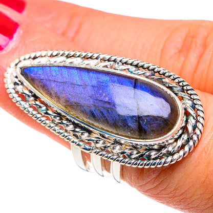 Labradorite Rings handcrafted by Ana Silver Co - RING87304