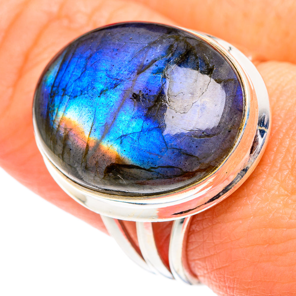 Labradorite Rings handcrafted by Ana Silver Co - RING87311