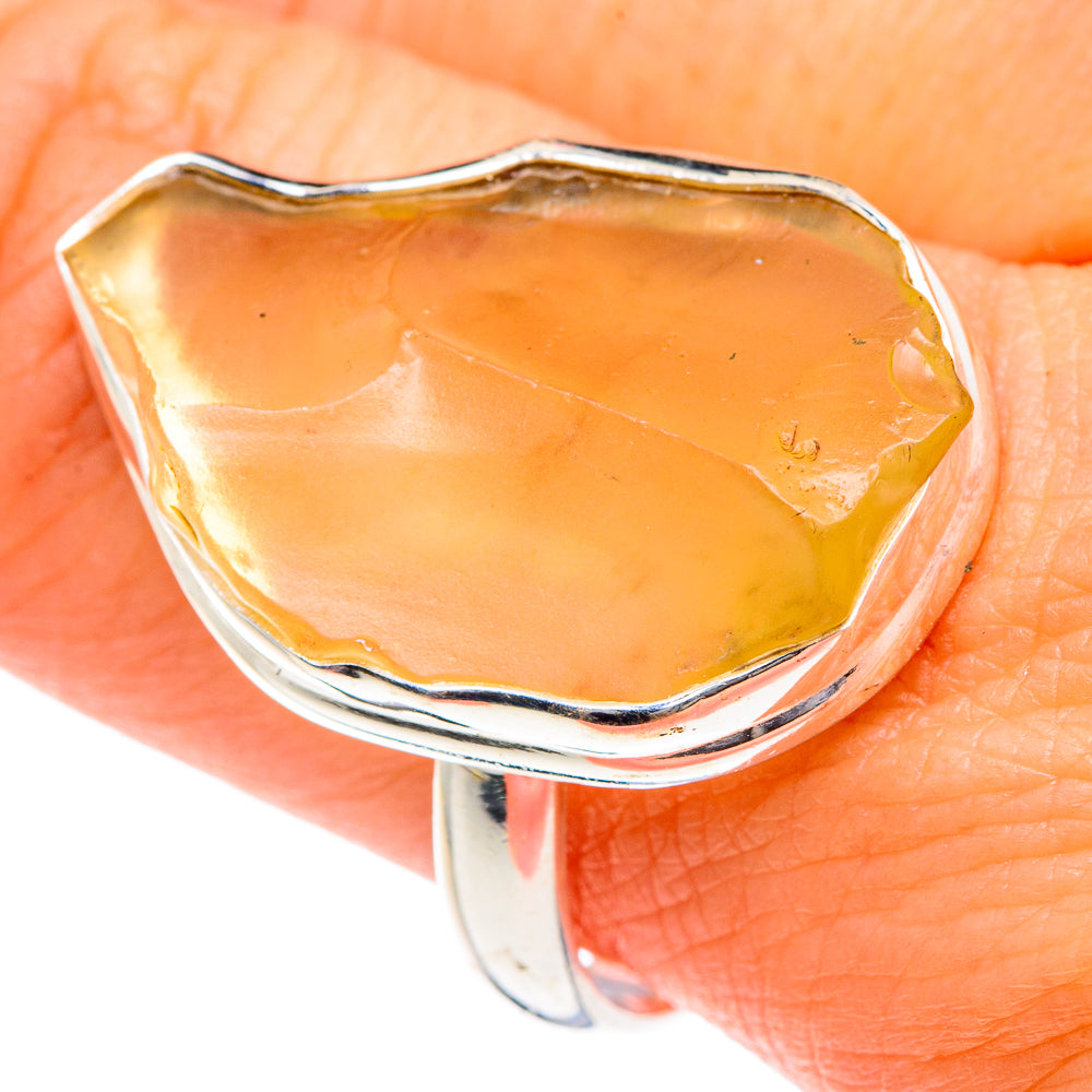 Libyan Desert Glass Rings handcrafted by Ana Silver Co - RING87314