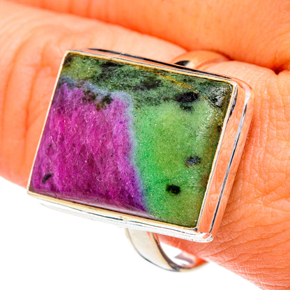 Ruby Zoisite Rings handcrafted by Ana Silver Co - RING87317