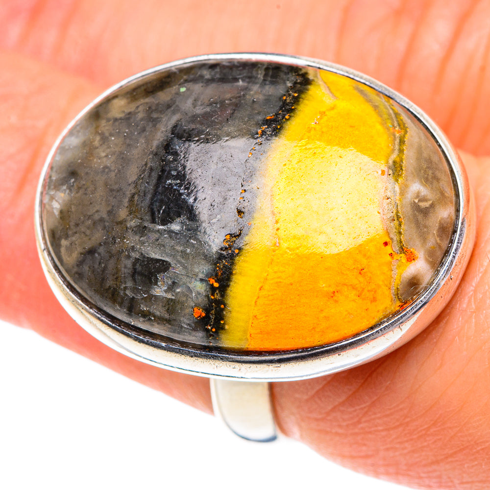 Bumble Bee Jasper Rings handcrafted by Ana Silver Co - RING87318