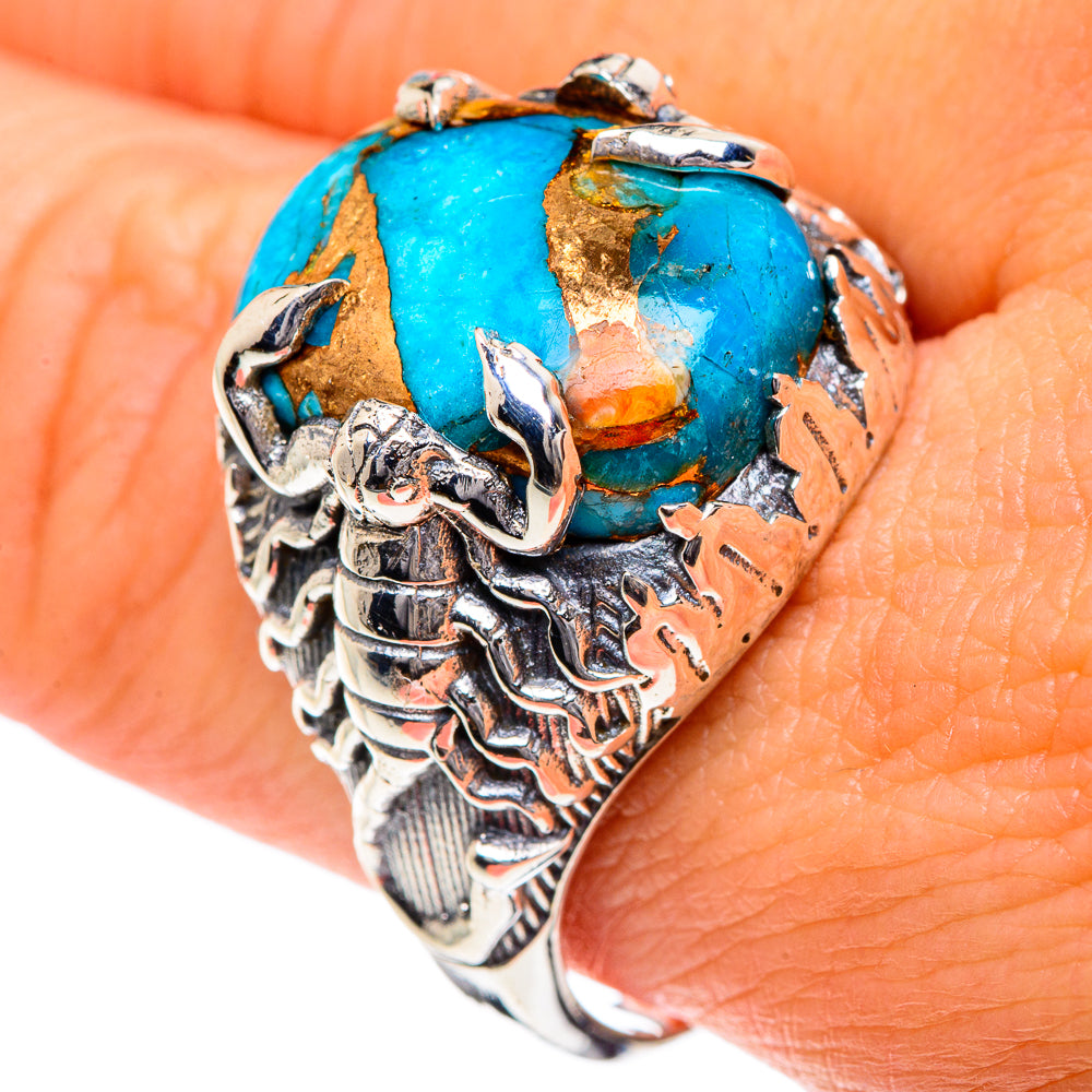 Spiny Oyster Turquoise Rings handcrafted by Ana Silver Co - RING87320