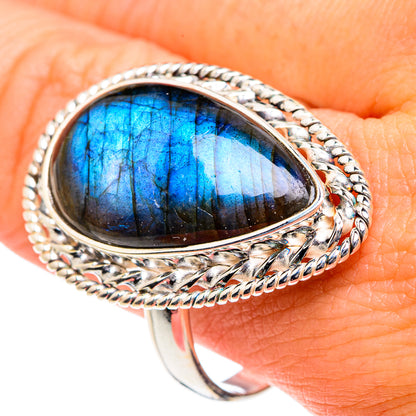 Labradorite Rings handcrafted by Ana Silver Co - RING87322