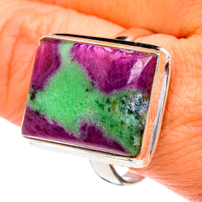Ruby Zoisite Rings handcrafted by Ana Silver Co - RING87329