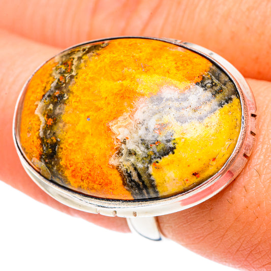 Bumble Bee Jasper Rings handcrafted by Ana Silver Co - RING87331