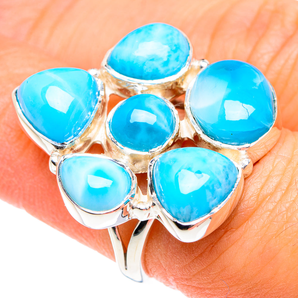 Larimar Rings handcrafted by Ana Silver Co - RING87349