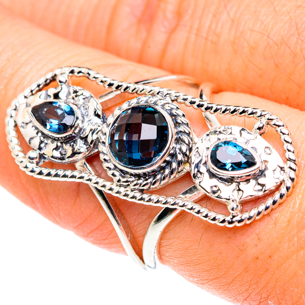 Blue Quartz Rings handcrafted by Ana Silver Co - RING87351