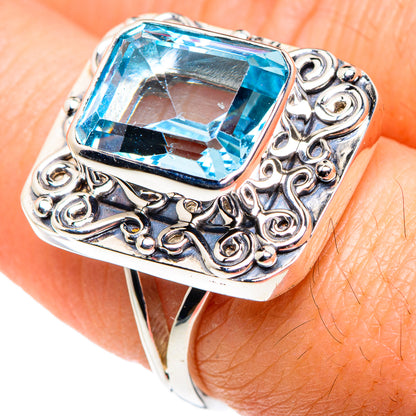 Blue Topaz Rings handcrafted by Ana Silver Co - RING87356