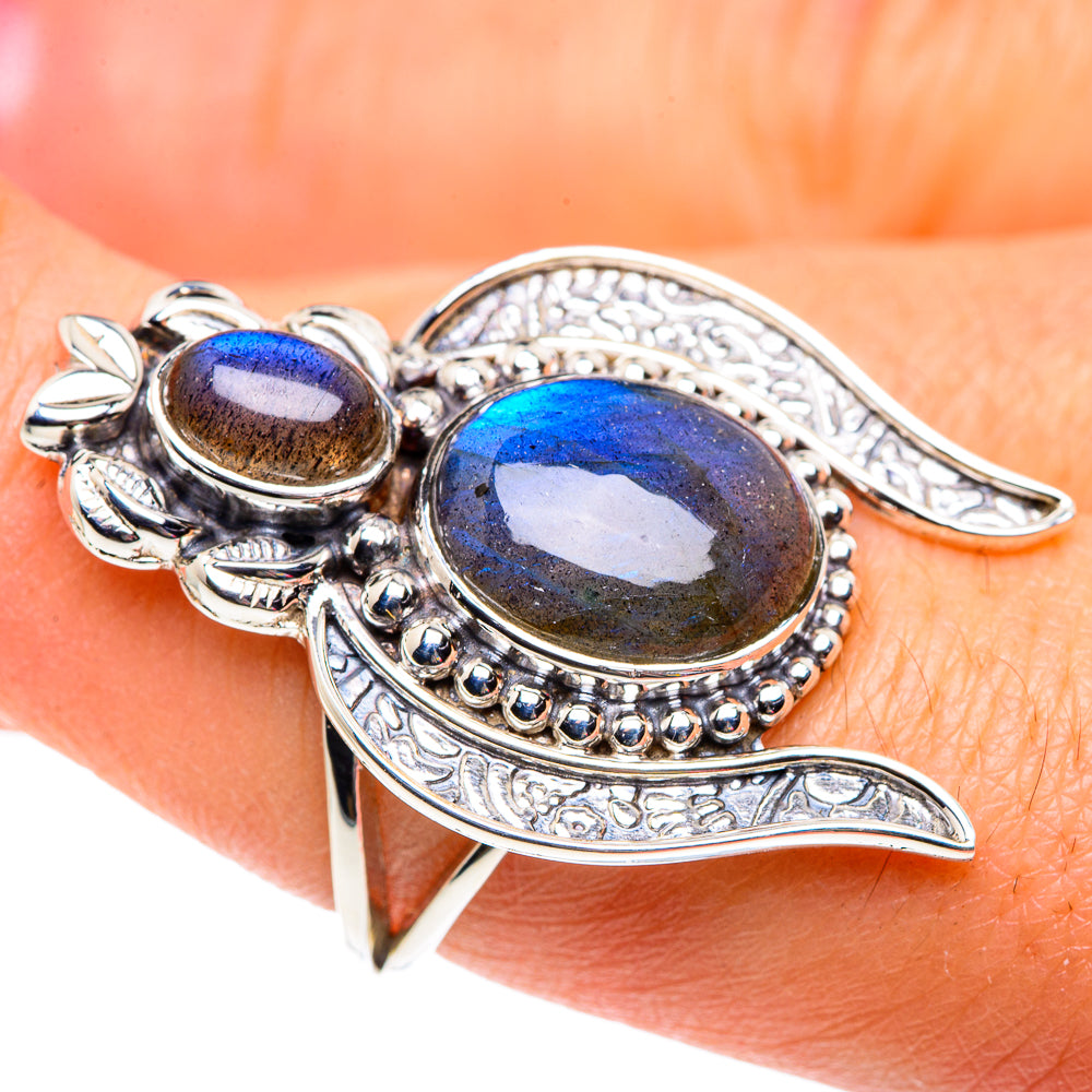 Labradorite Rings handcrafted by Ana Silver Co - RING87358